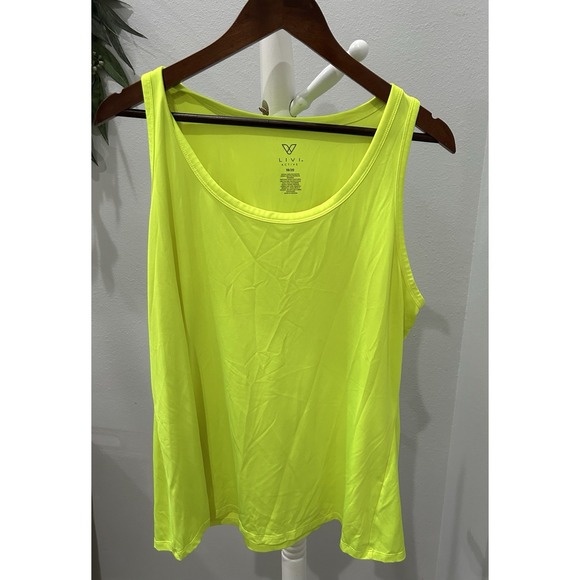 Lane Bryant Tops - Lane Bryant Livi Womens Active Tank Top Size 18/20 Neon Soft Stretch Workout Gym